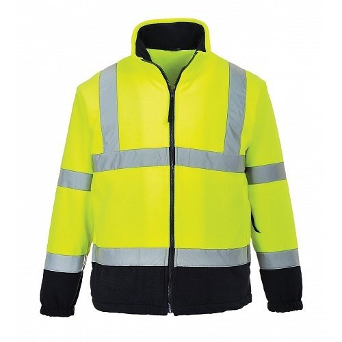 Reflexní fleece mikina na zip, 4XL F301y žluto-modrá