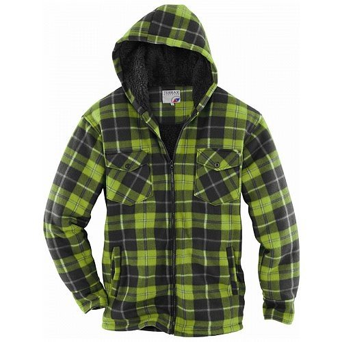 Pracovní termokošile s kapucí TERRAX, černo-limetková