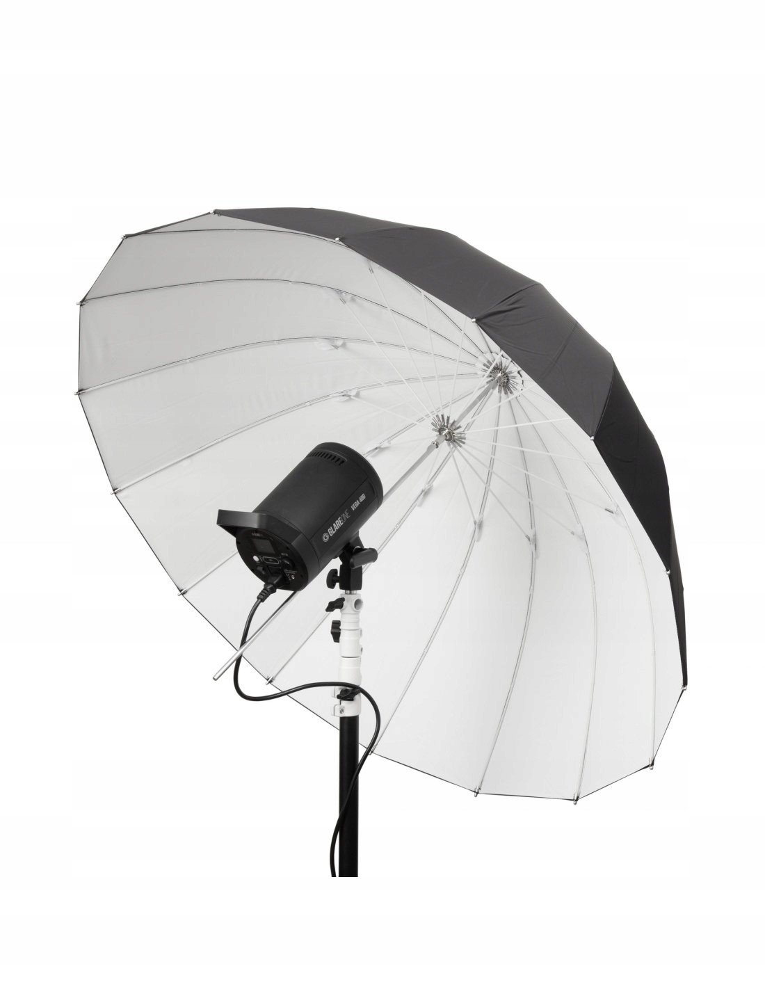 Studiový deštník GlareOne Orb 110 White bílý s difuzérem