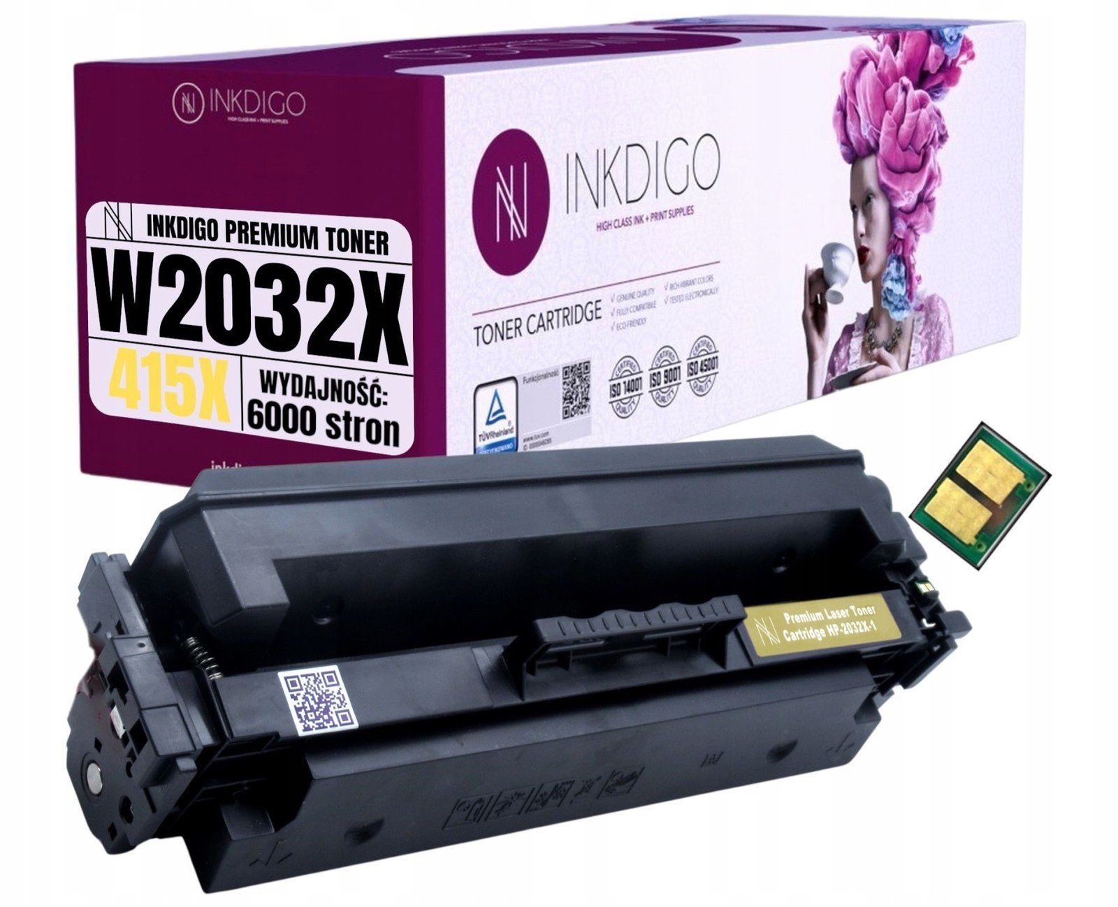 415X W2032X Náhradní toner s Chipem pro tiskárnu Hp LaserJet M479 M480