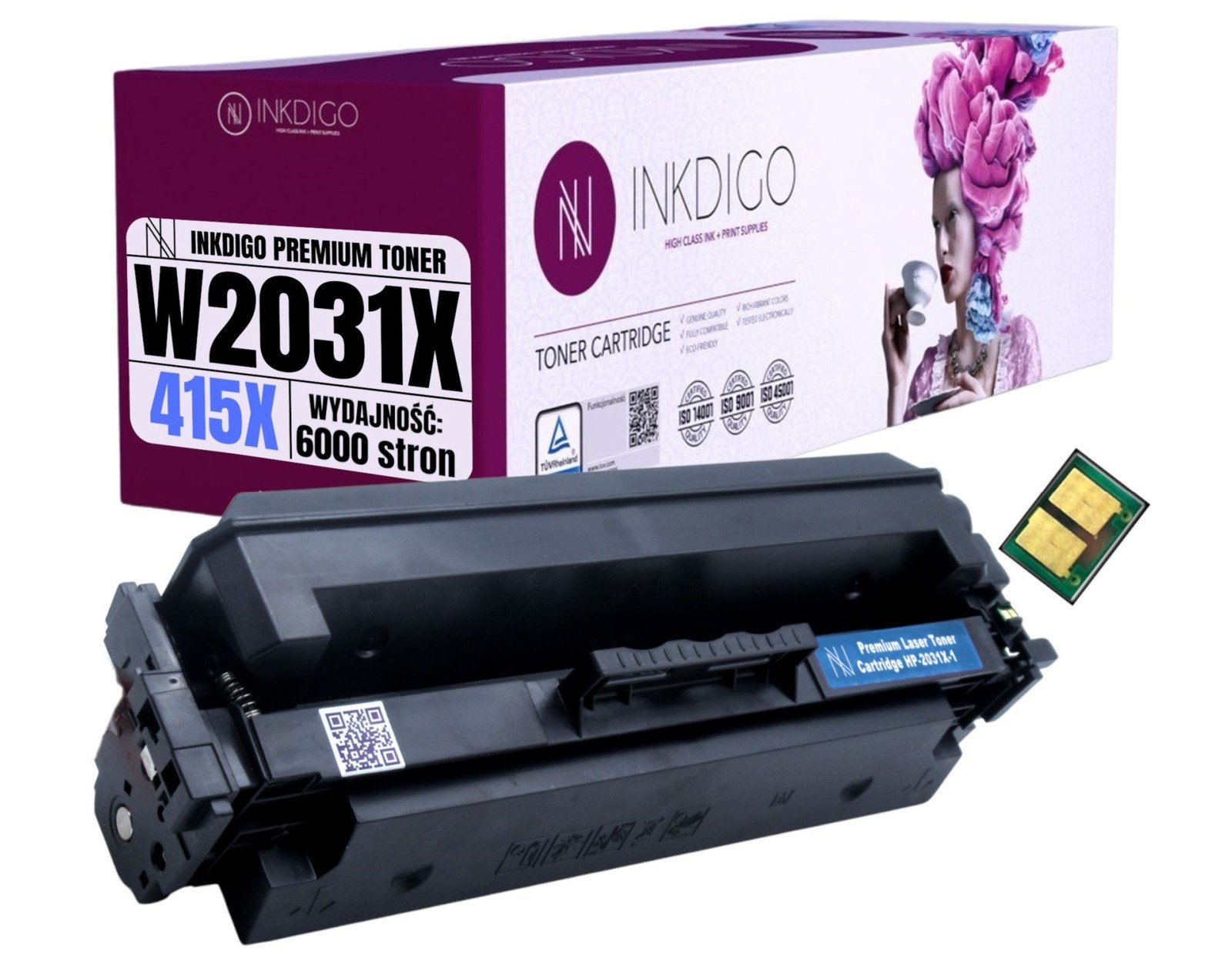 415X W2031X Náhradní toner s Chipem pro tiskárnu Hp LaserJet M479 M480