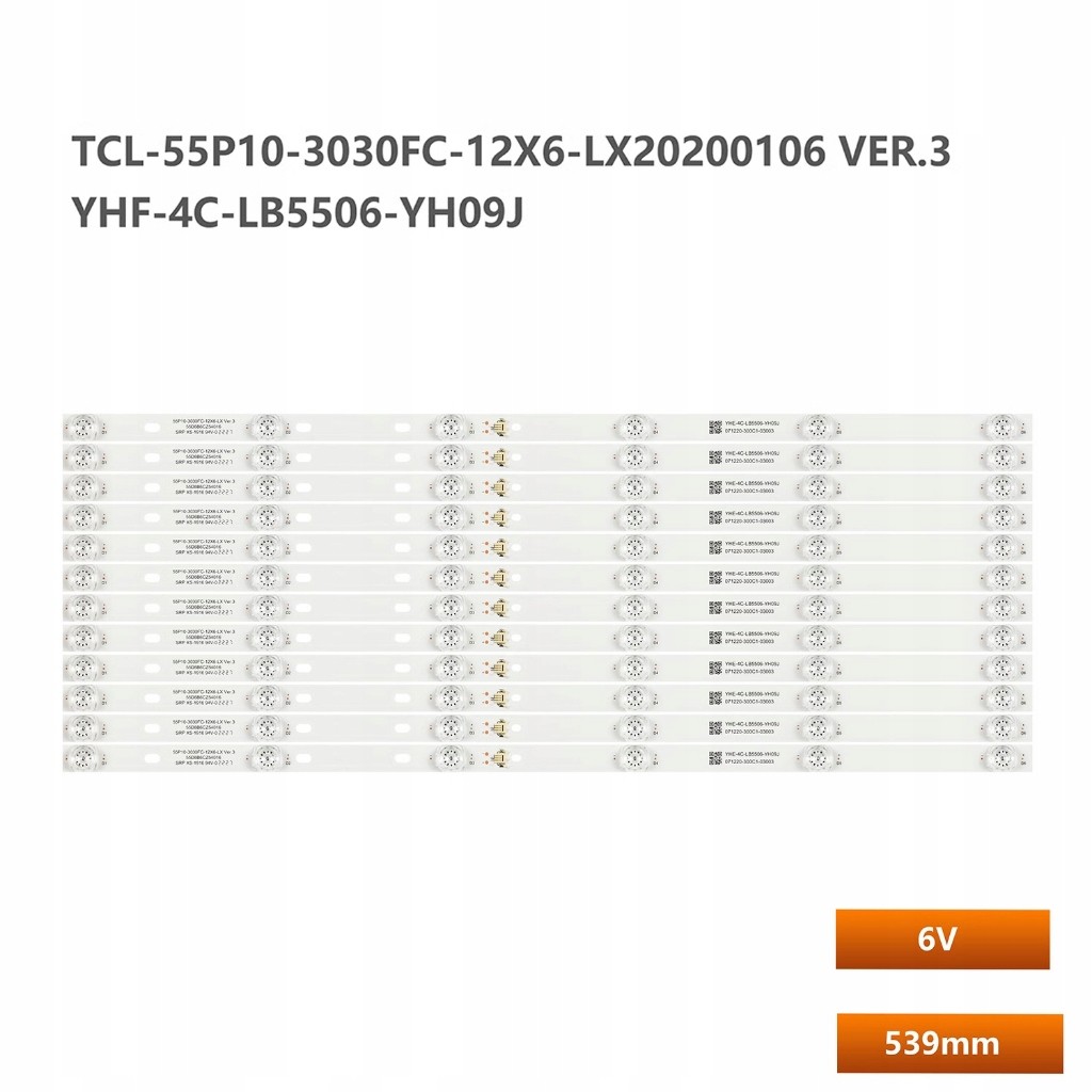 Led lišty TCL-55P10-3030FC-12x6-LX Ver.3 55C715 55C815 55C717 modré Led