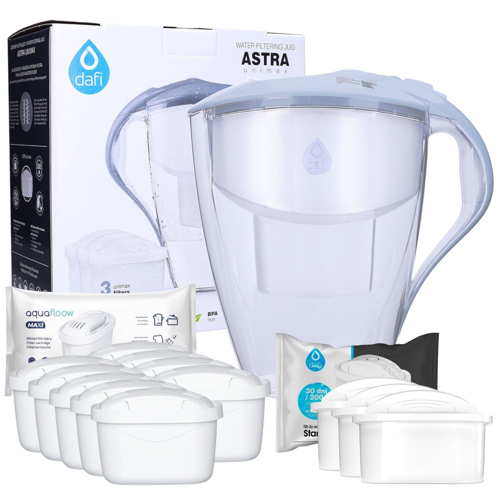 Filtrační konvice Dafi Astra 3l 3x filtr Dafi 9x náhradní filtr