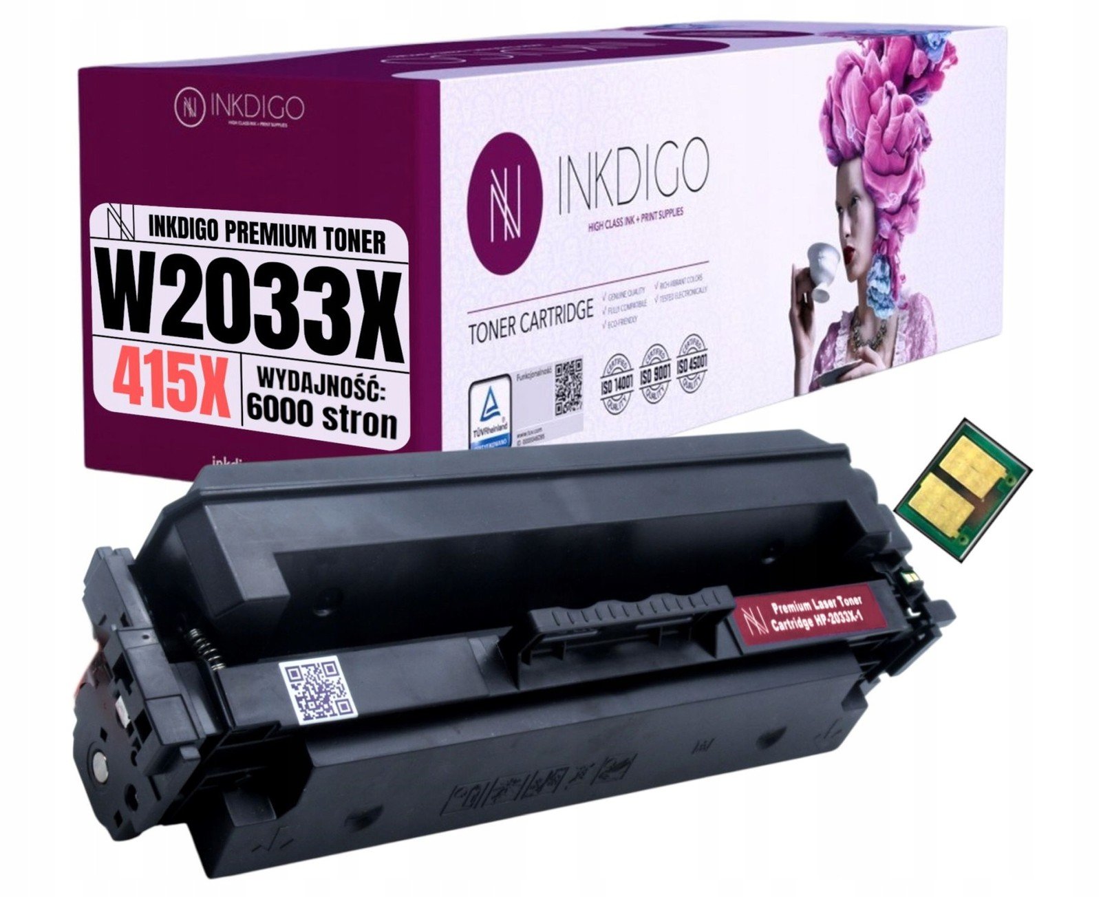 415X W2033X Náhradní toner s Chipem pro tiskárnu Hp LaserJet M479 M480