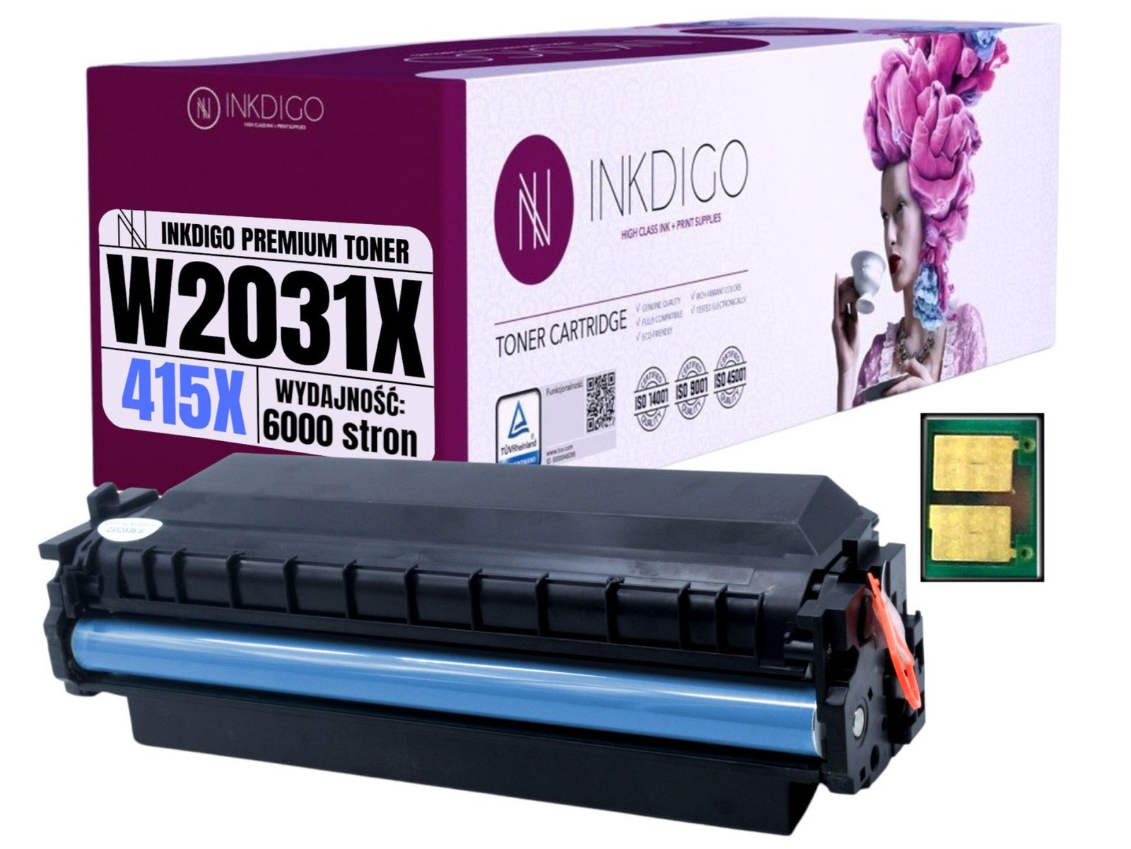 W2031X 415X Toner náhradní S Chipem pro tiskárnu Hp M454dn M479fdn