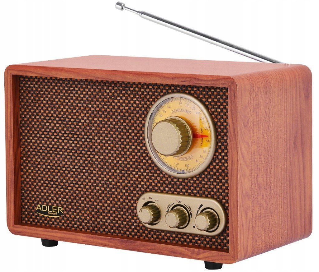 Stylové dřevěné rádio Retro Adler Bluetooth Fm