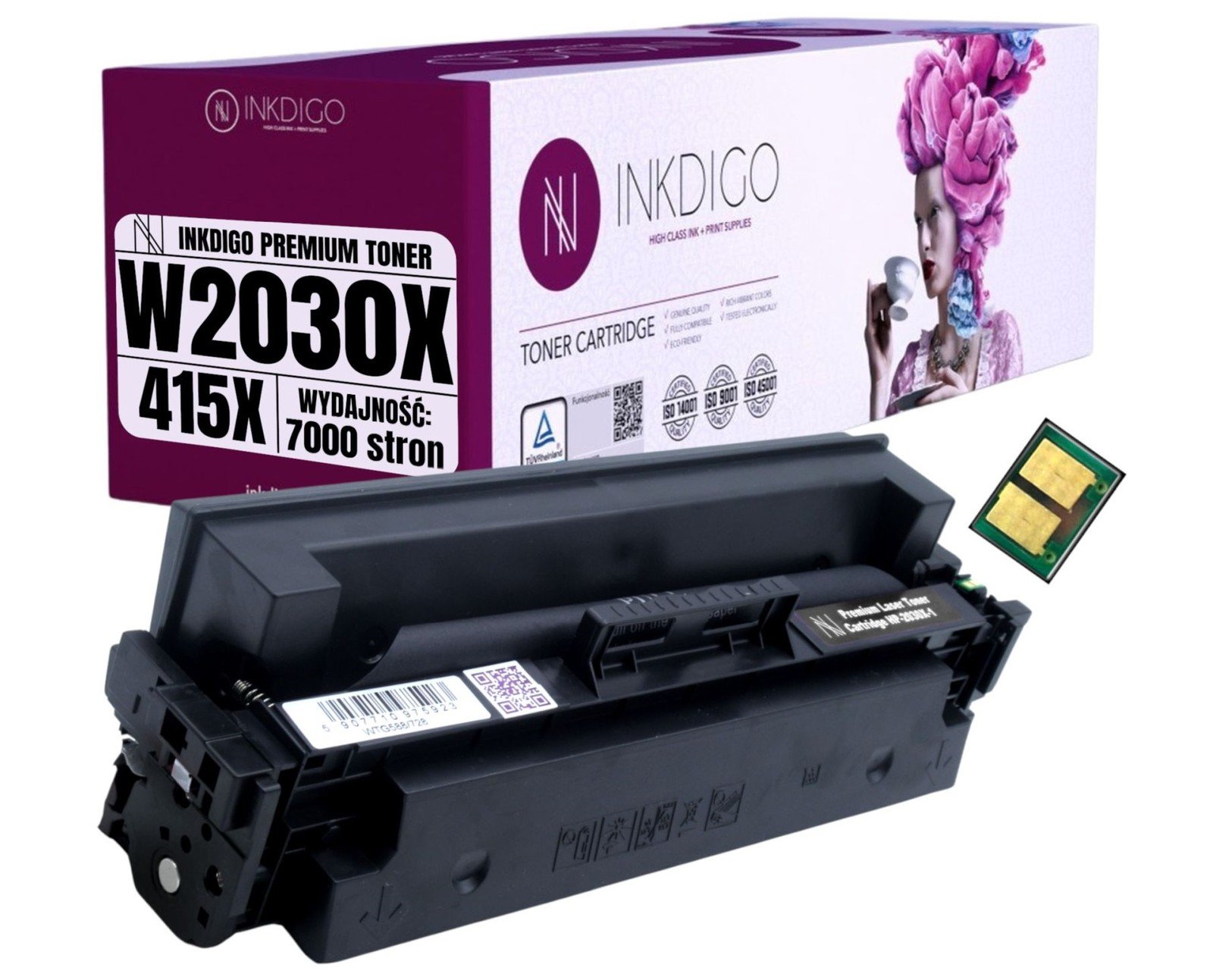 415X W2030X Náhradní toner s Chipem pro tiskárnu Hp LaserJet M479 M480