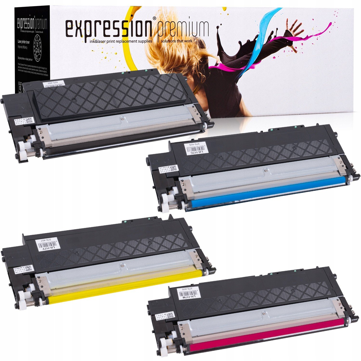 4x Toner Pro Drukarki Hp W2072A 70A 71A 73A 117 Cmyk Chip 150a 150nw 178fnw