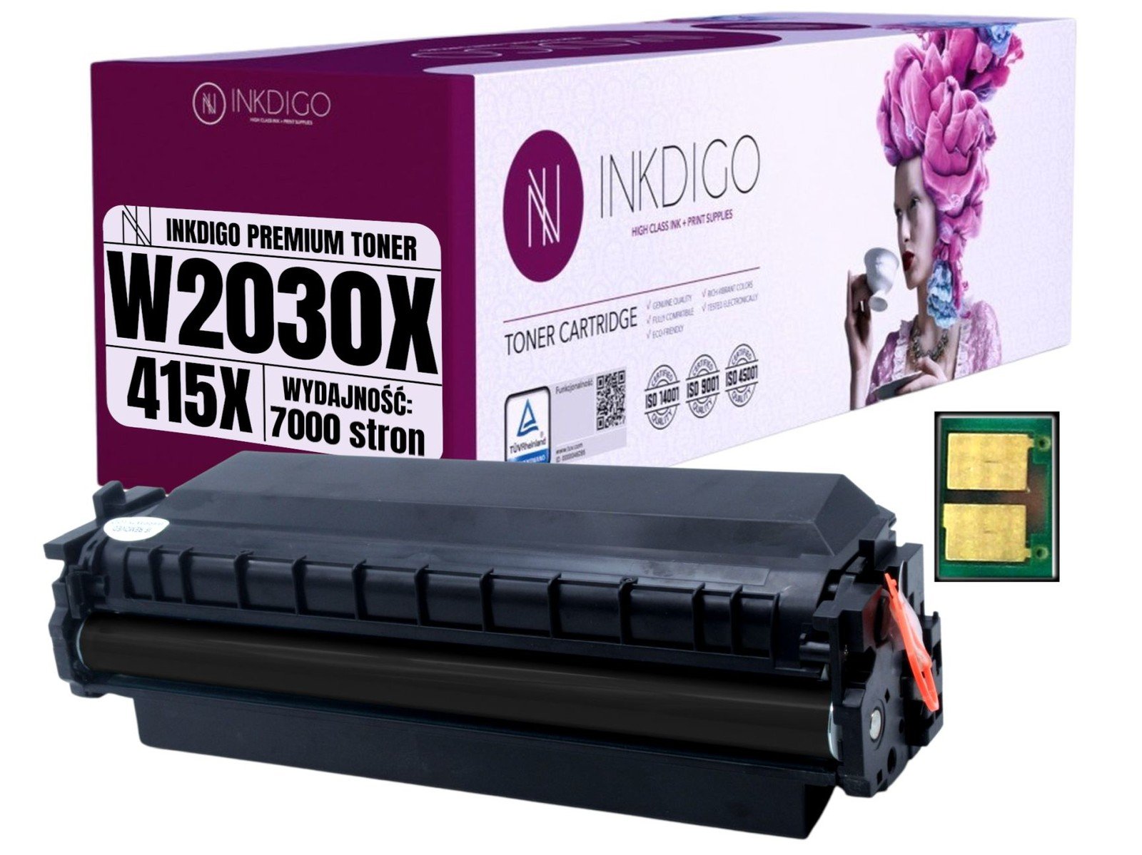 W2030X 415X Toner náhradní S Chipem pro tiskárnu Hp M454dn M479fdn