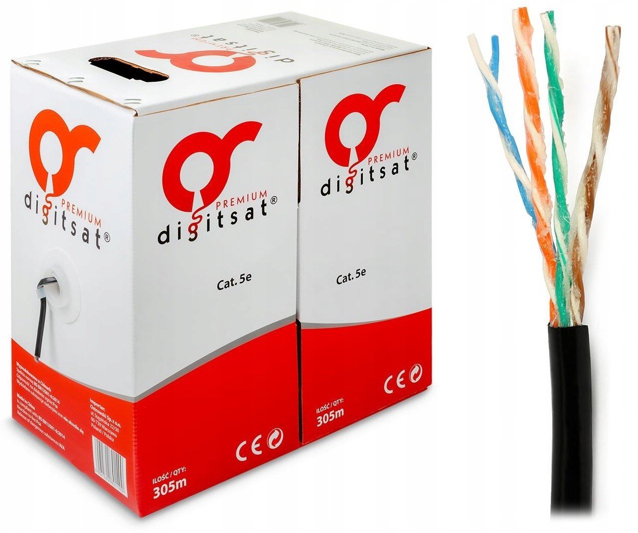 Utp kabel Lan 5e Digitsat Premium Cu 305m Pe gel