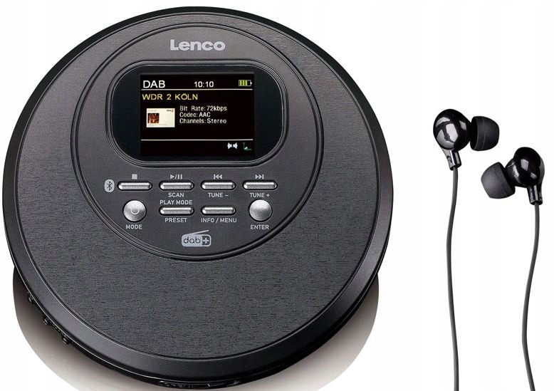 Discman Lenco CD-500 CD MP3 Esp Rds Dab+ Radio LCD barevný displej
