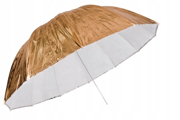 Deštník 3v1 Jumbo Bílá Zlatá Stříbrná 135 cm