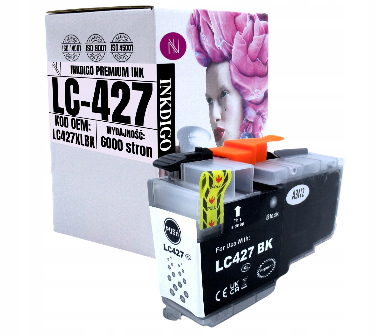 Náhrada Za LC-427XLBK Inkoust Pro Tiskárnu Brother MFC-J5955DW J6955D J6959DW