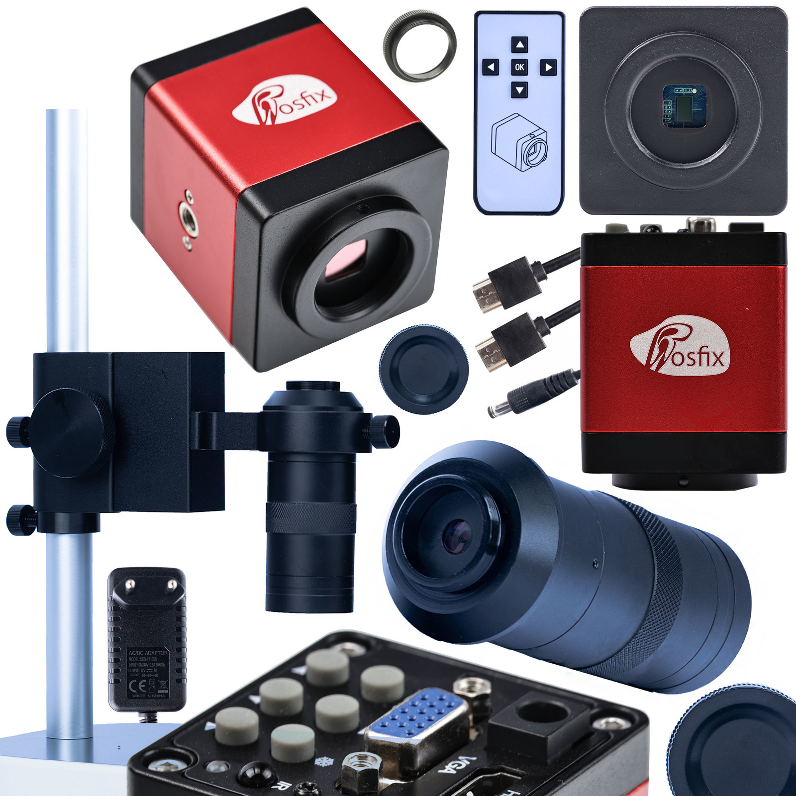 Digitální Mikroskop Pro Elektroniku S Fullhd Red Draco Kamerou Pro Set 3V1
