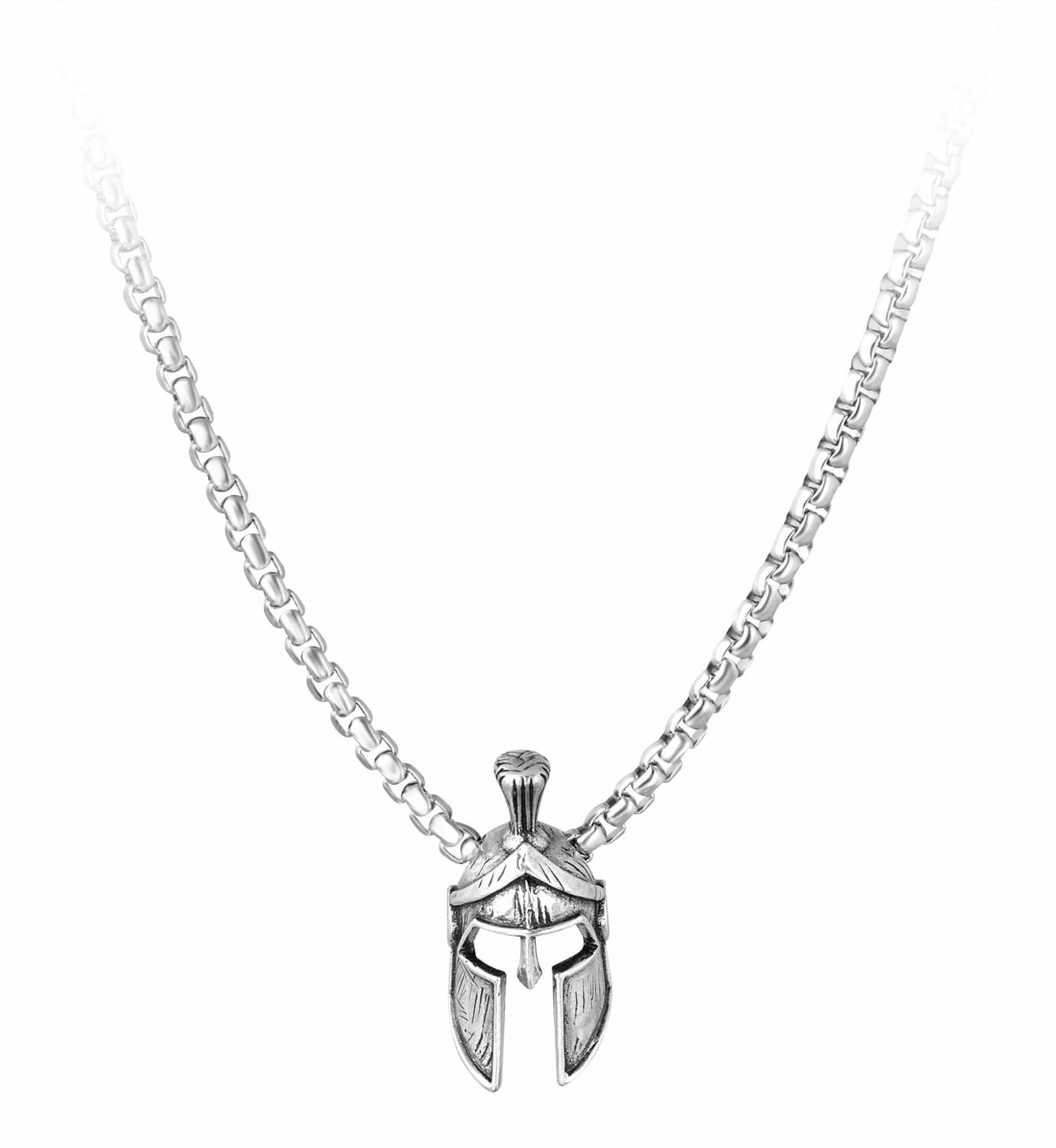 Troli Designový pánský náhrdelník s rytířskou přilbou