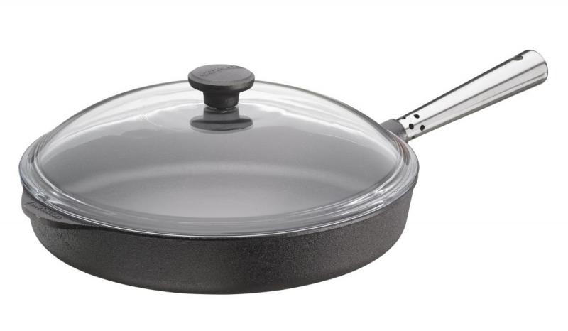 Skeppshult hluboká litinová pánev s poklicí (0130) 28,8 cm, kovová rukojeť