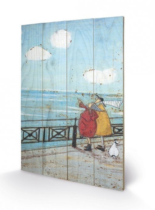 PYRAMID Dřevěný obraz Sam Toft - Her Favourite Cloud, (20 x 29.5 cm)