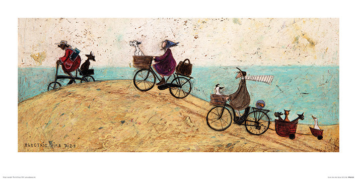 PYRAMID Umělecký tisk Sam Toft - Electric Bike Ride, (60 x 30 cm)