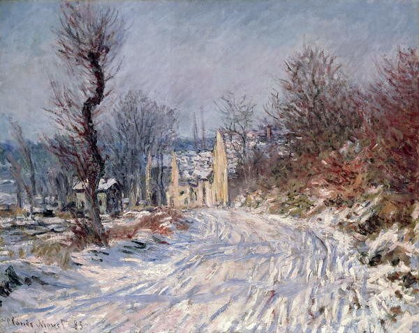 Claude Monet Claude Monet - Obrazová reprodukce The Road to Giverny, Winter, 1885, (40 x 30 cm)