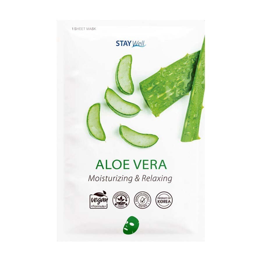 Stay Well Vegan Sheet Mask Aloe Maska Na ObliÄŤej 23 g
