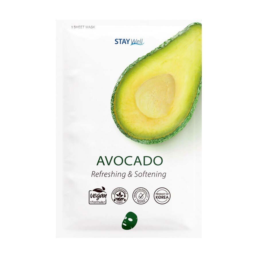 Stay Well Vegan Sheet Mask Avocado Maska Na ObliÄŤej 23 g