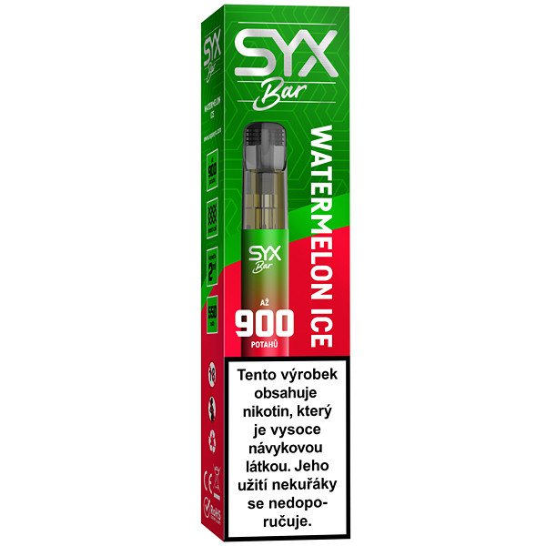 Elektronická cigareta jednorázová Syx Bar 900 Watermelon Ice 16,5mg/ml