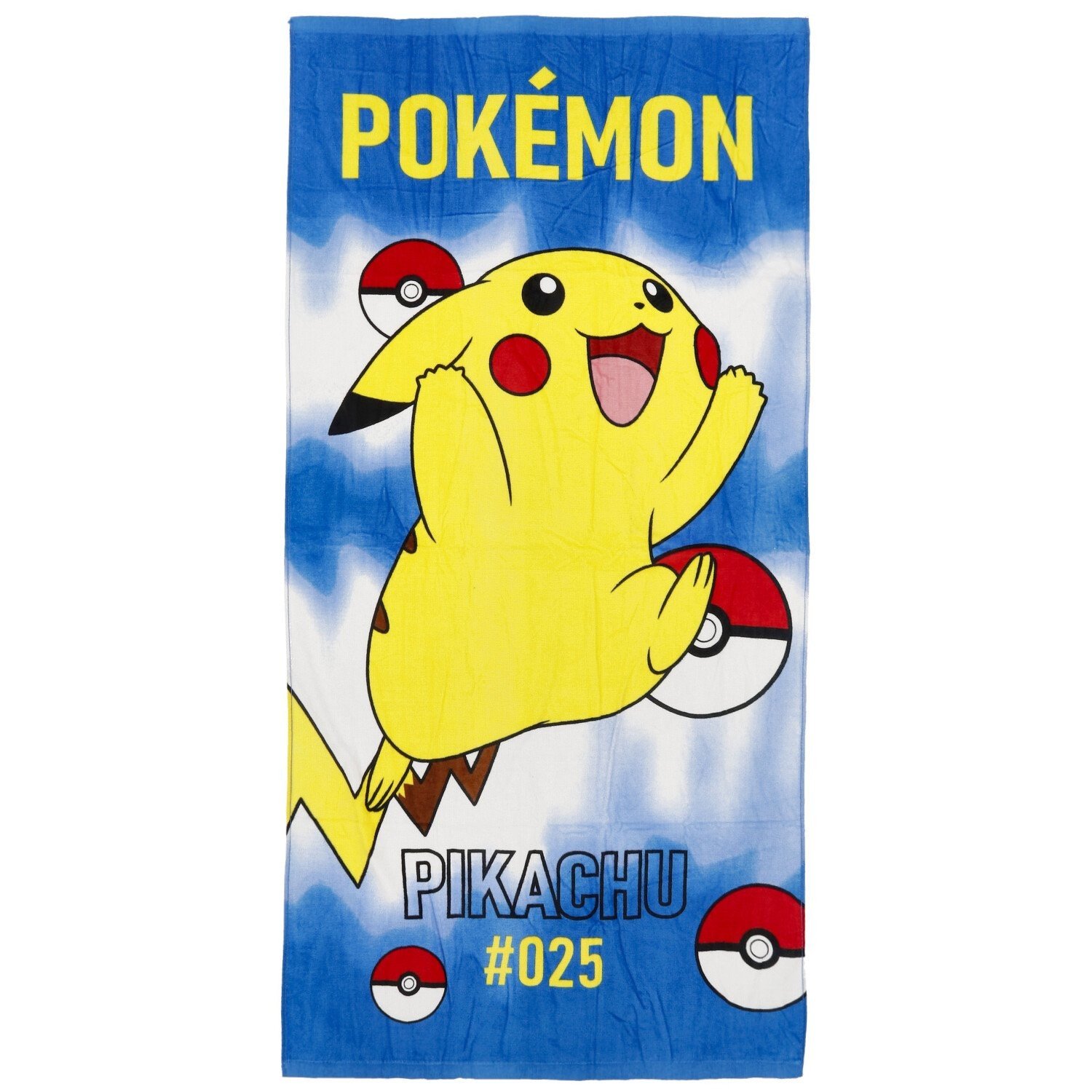 Hravý dětský ručník Pikachu, modrá