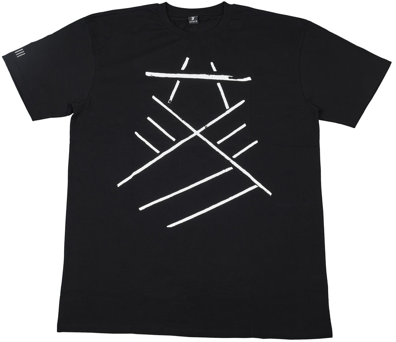 Furch Black T-shirt print bracing L