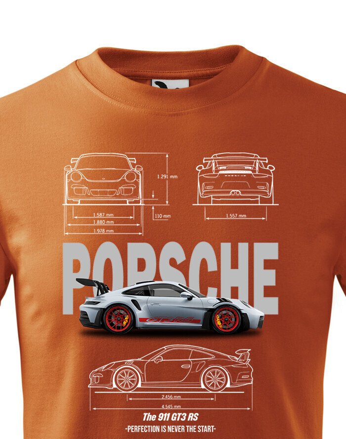 Dětské tričko Porsche 911 GT3 RS - kvalitní tisk a rychlé dodání