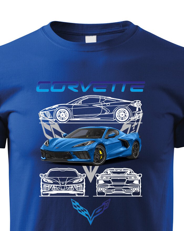 Dětské tričko Chevrolet Corvette  - kvalitní tisk a rychlé dodání