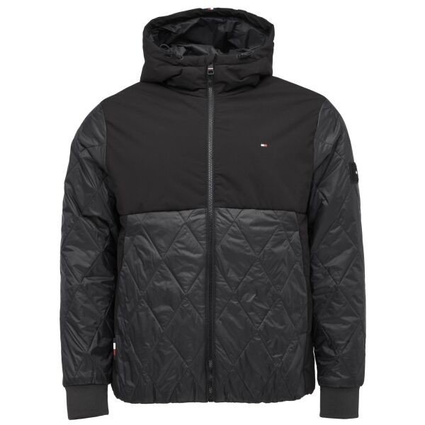 Tommy Hilfiger CL MIX HOODED JACKET Pánská bunda, černá, veľkosť S
