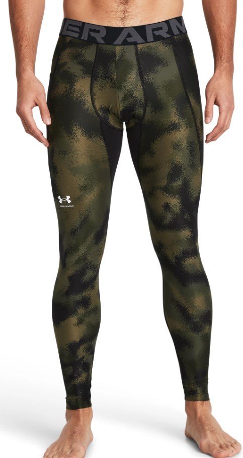Legíny Under Armour UA HG Armour Printed Lgs-GRN