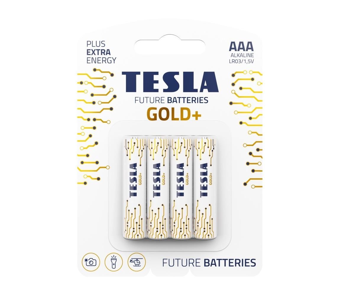 Tesla Batteries Tesla Batteries - 4 ks Alkalická baterie AAA GOLD+ 1,5V