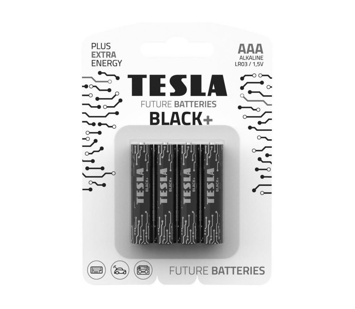 Tesla Batteries Tesla Batteries - 4 ks Alkalická baterie AAA BLACK+ 1,5V