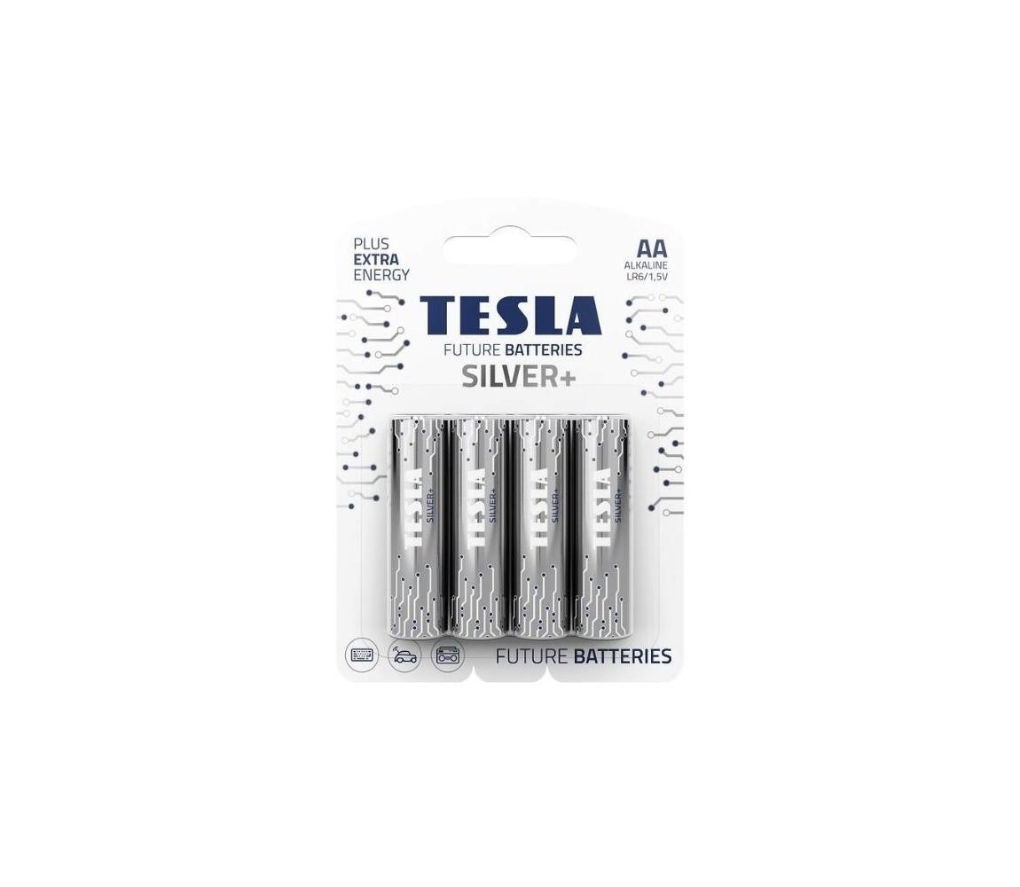 Tesla Batteries Tesla Batteries - 4 ks Alkalická baterie AA SILVER+ 1,5V