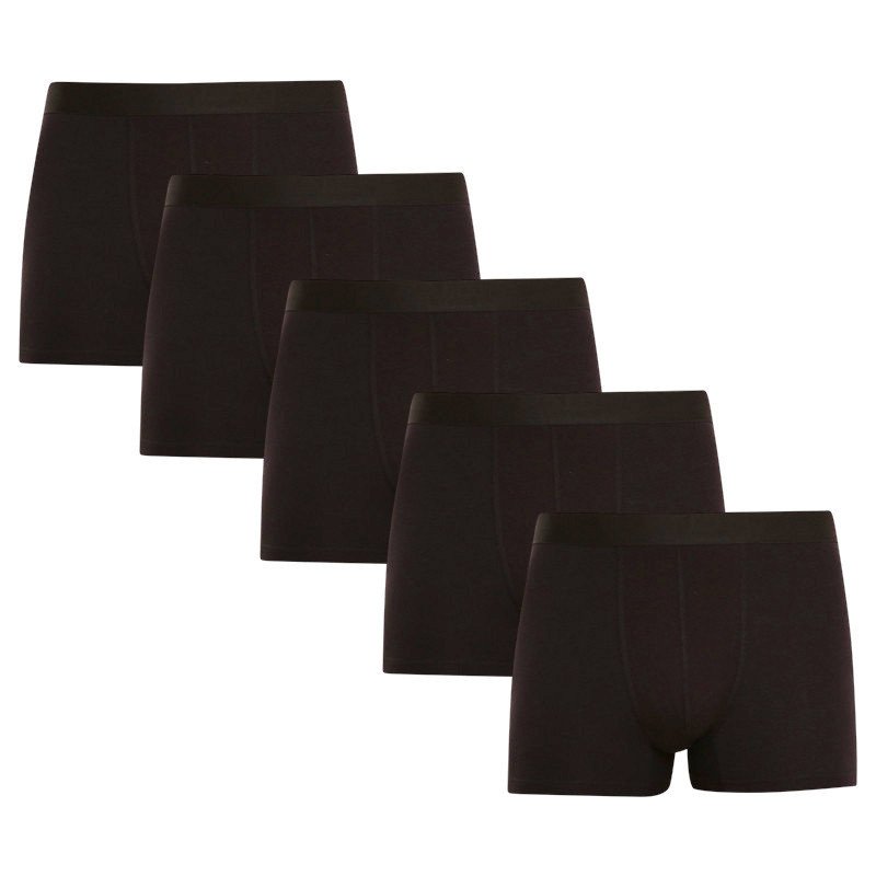 5PACK pánské boxerky Nedeto černé (5NB001) L