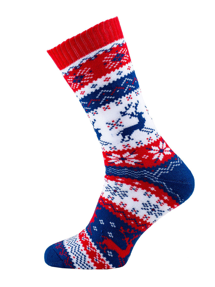 Many Morning Veselé vánoční ponožky Warm Rudolph červené vel. 35-38