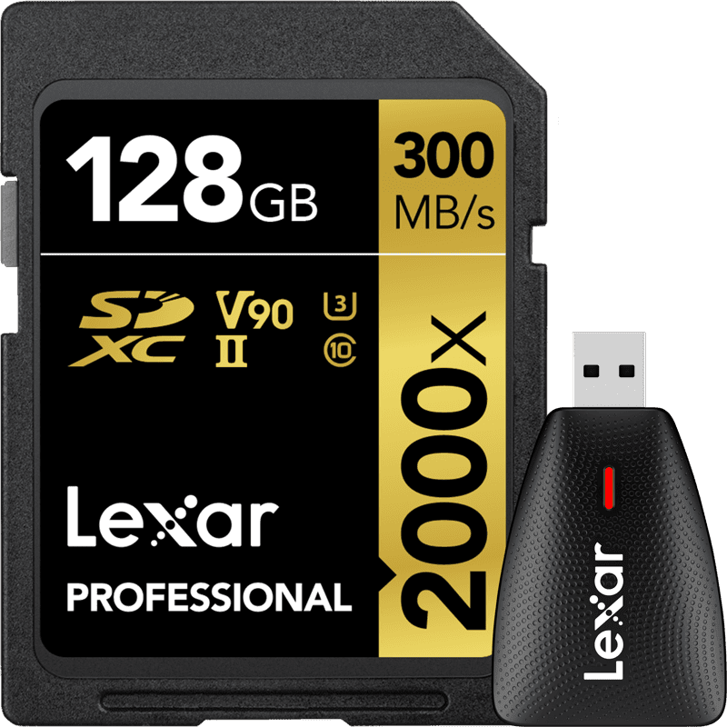 LEXAR SDXC 128GB  UHS-II R300 + Čtečka