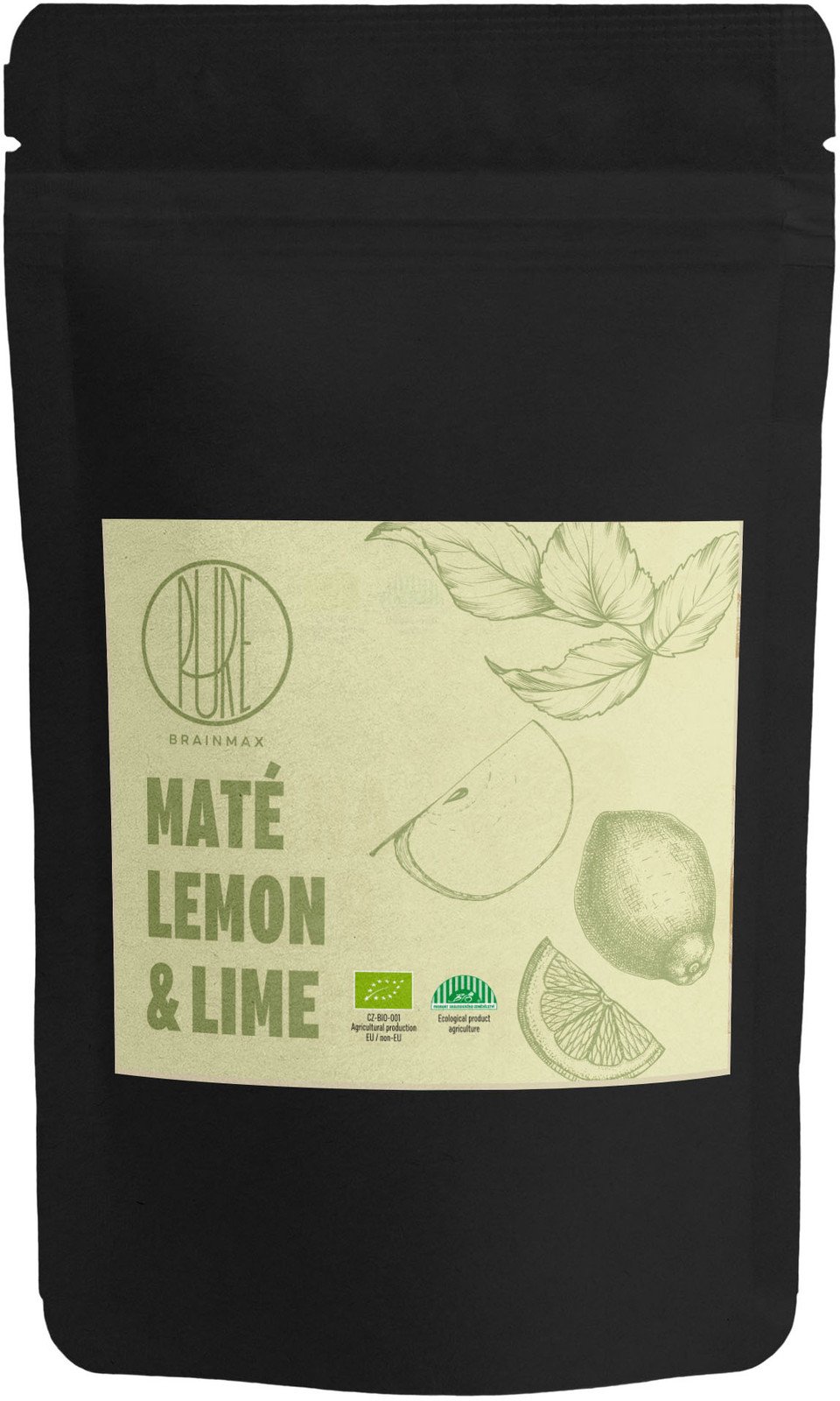 BrainMax Pure Maté Lemon & Lime, citrón & limetka, BIO, 50 g Objem: 50 g
