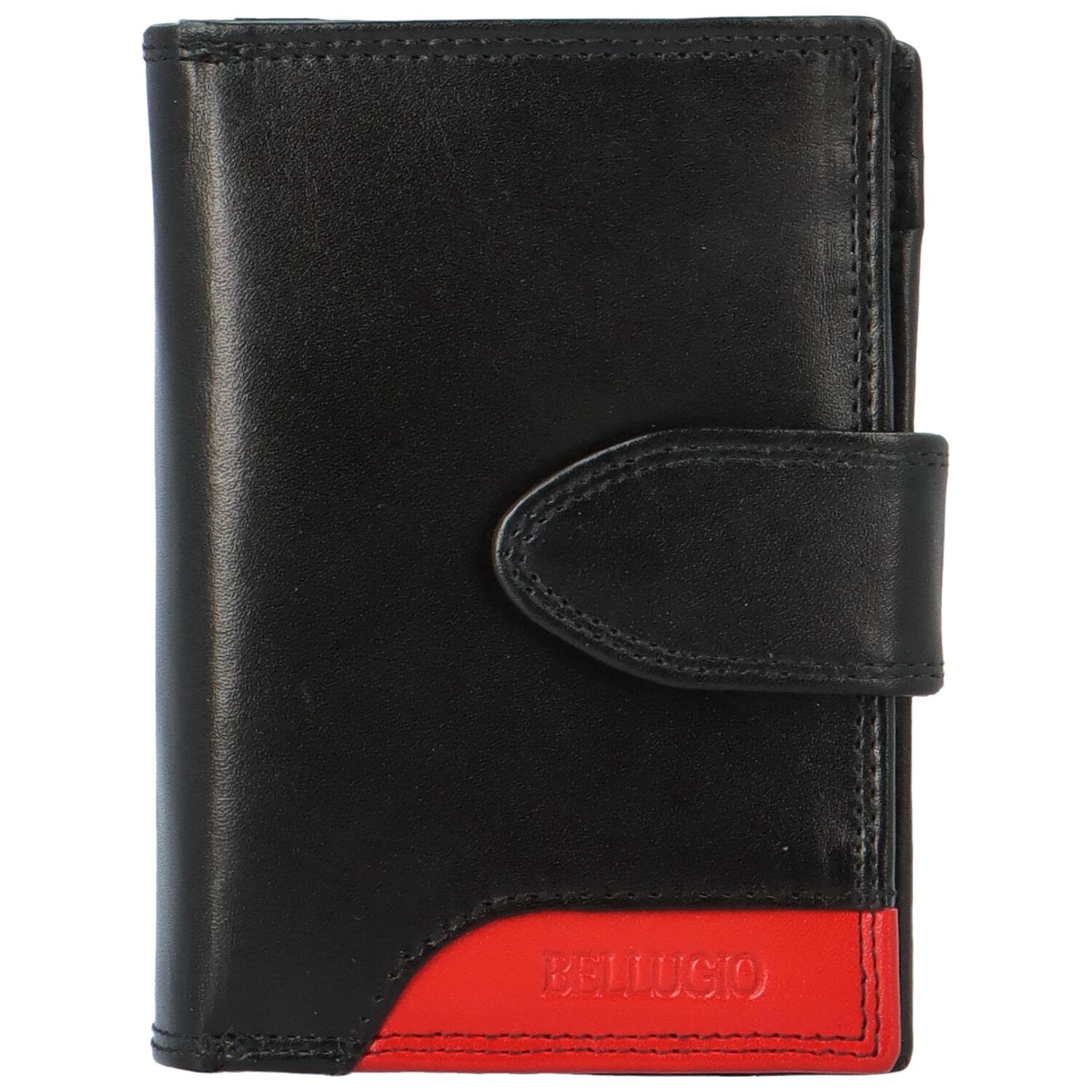 Dámská kožená peněženka černo/červená - Bellugio Misaya černá