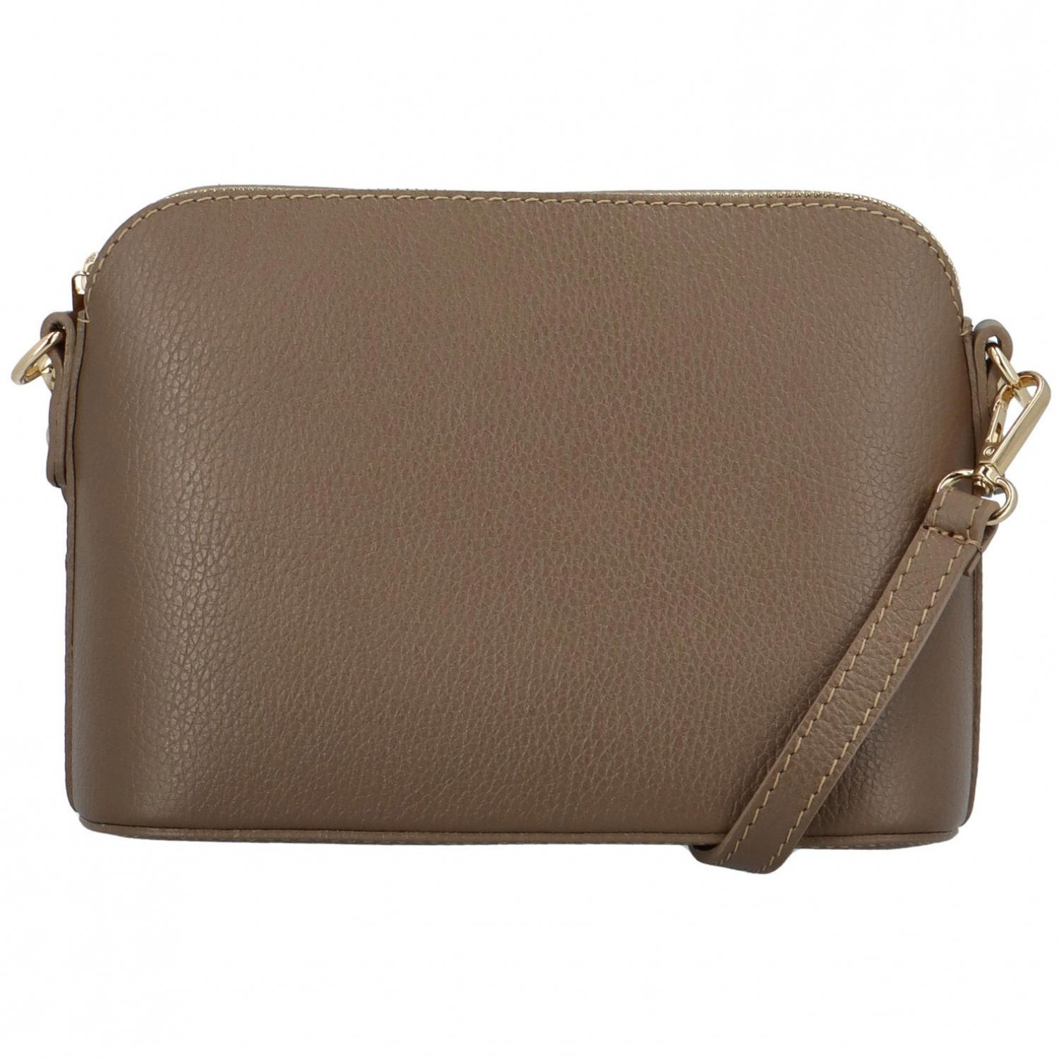 Dámská kožená crossbody kabelka taupe - Delami Gosslin taupe