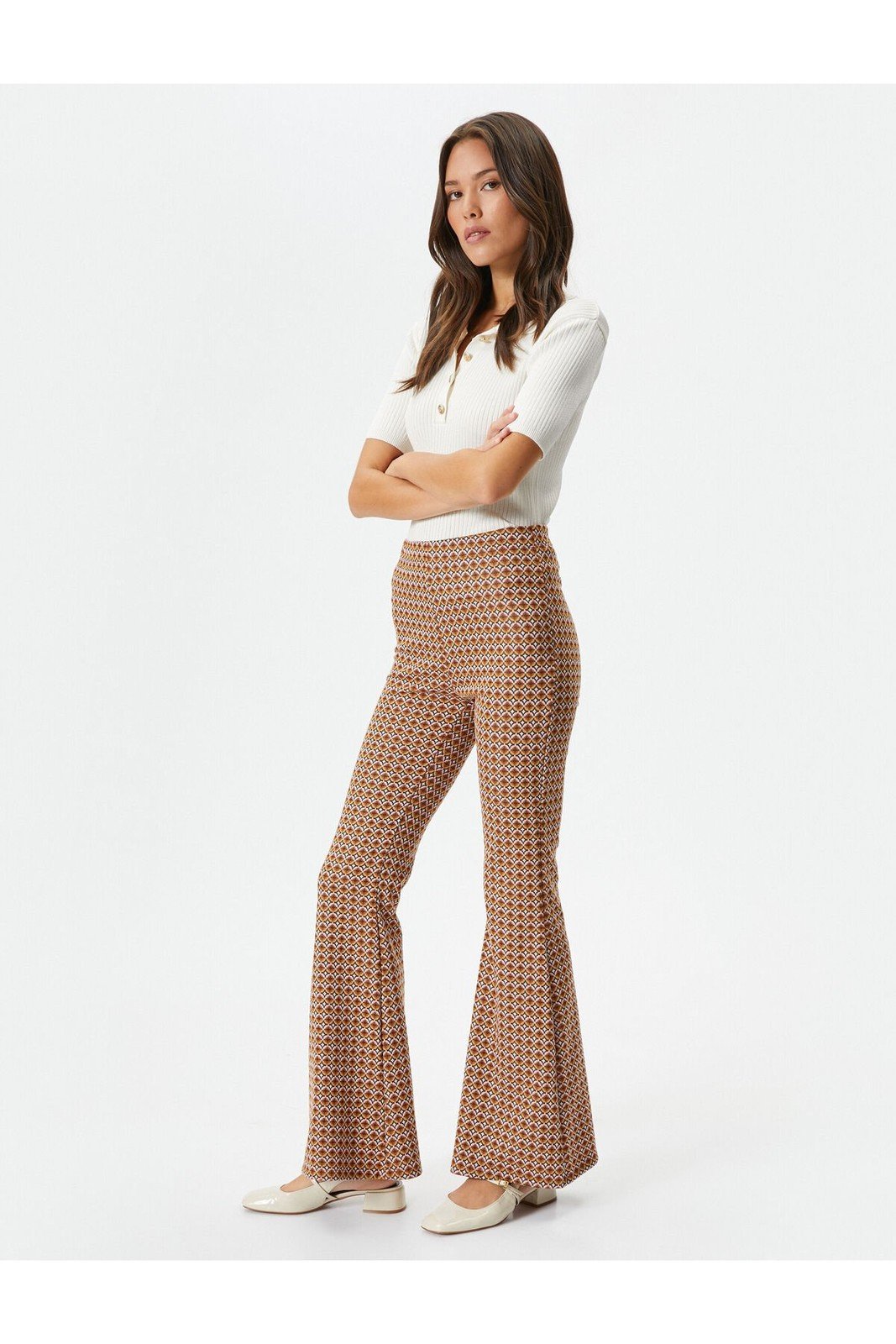 Koton Flare Trousers Standard Waist