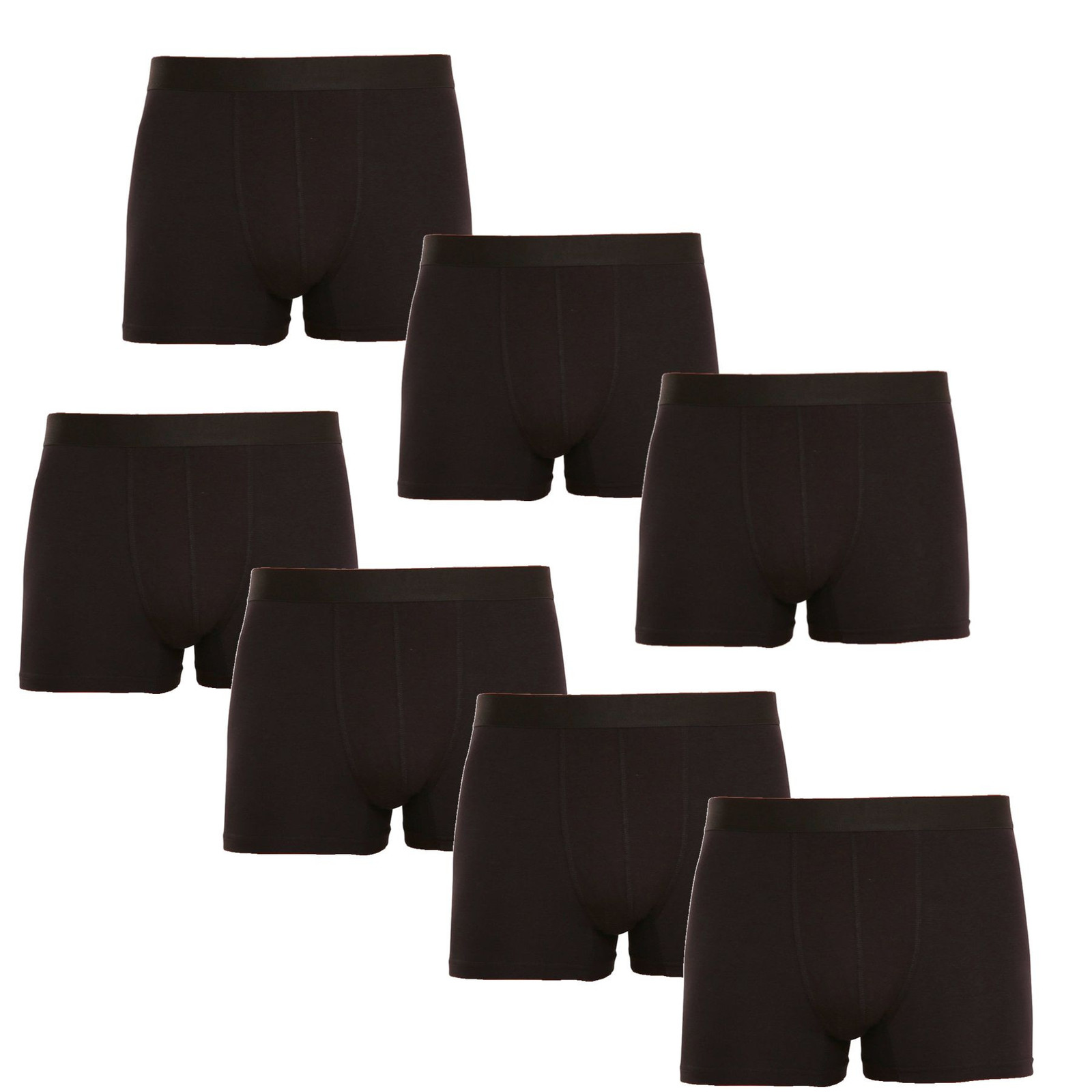 7PACK pánské boxerky Nedeto černé (7NB001) L
