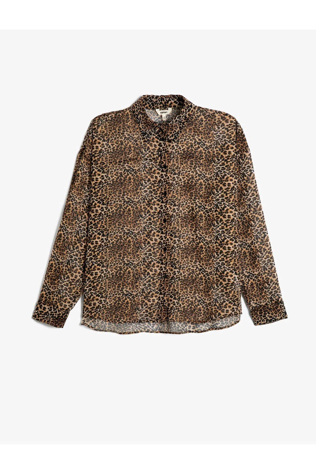 Koton Leopard Patterned Shirt Long Sleeve Buttoned