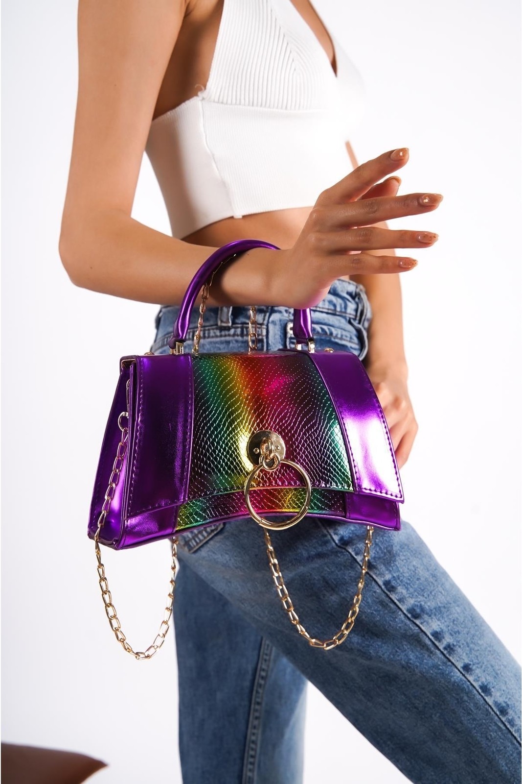 Capone Outfitters Handbag - Multicolor - Plain