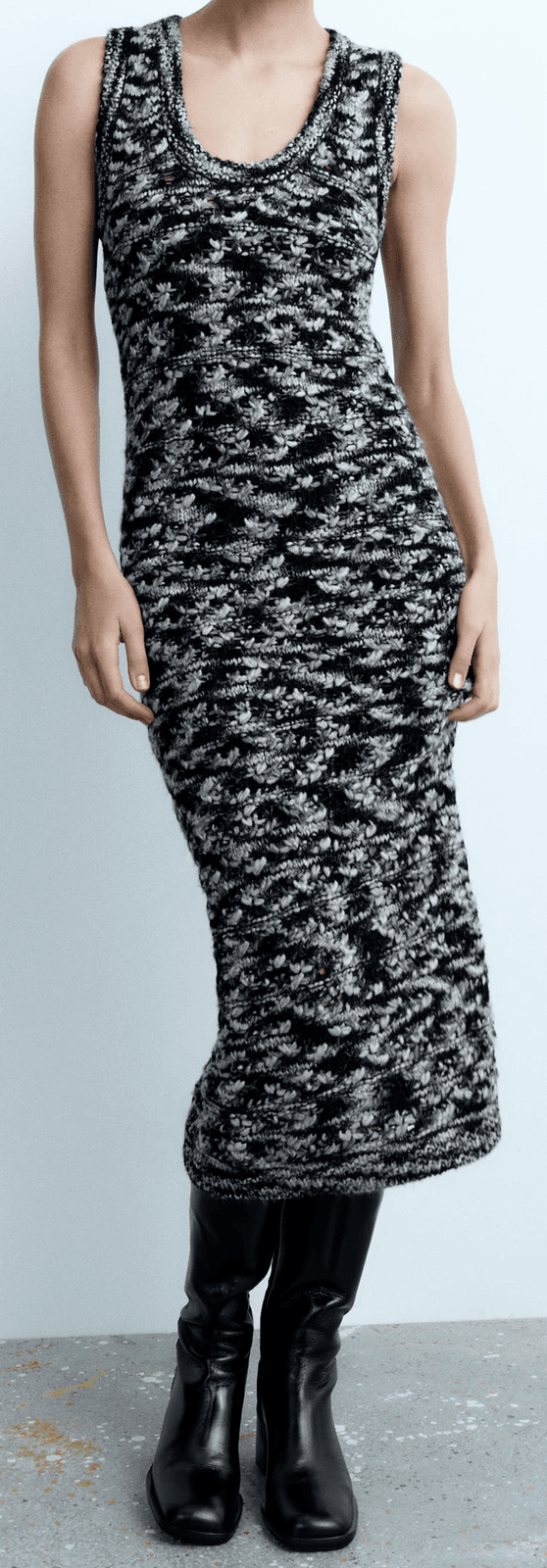 Vlněné úpletové šaty Zara