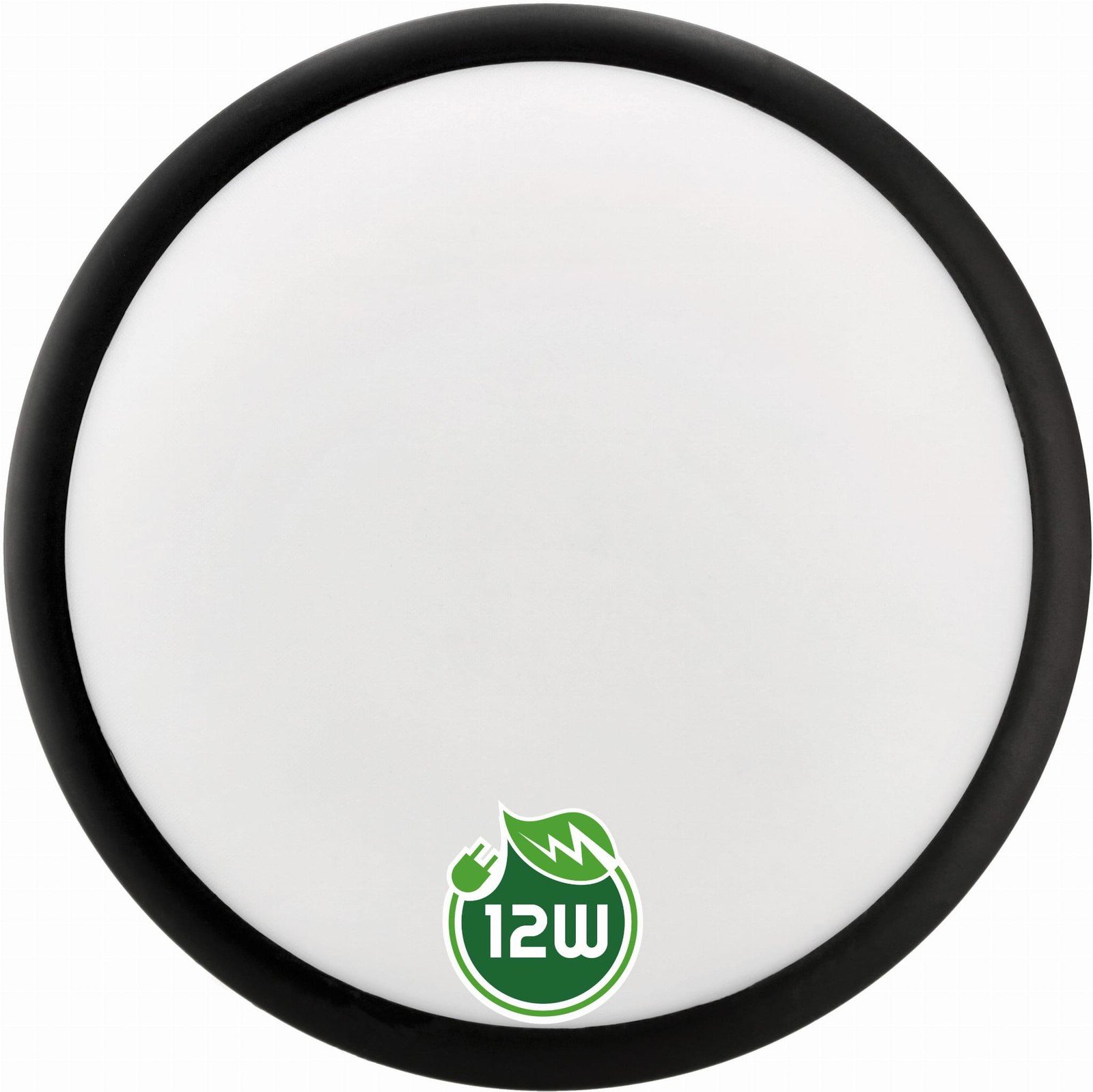 Berge Kulatý LED panel přisazený - 12W - černá - neutrální bílá VO2921