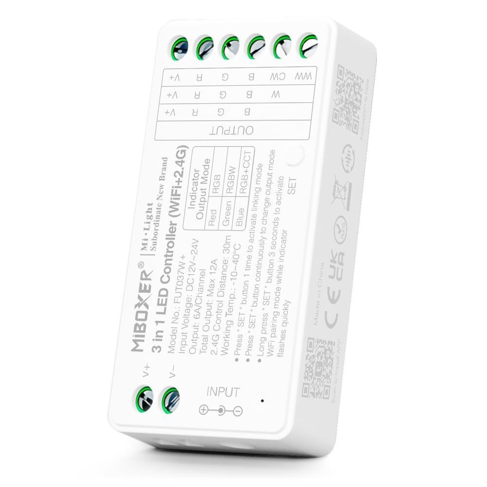 MILIGHT / MIBOXER FUT037W+ Kontroler  - řídicí jednotka LED pásků 3 W 1 MIBOXER - WiFi