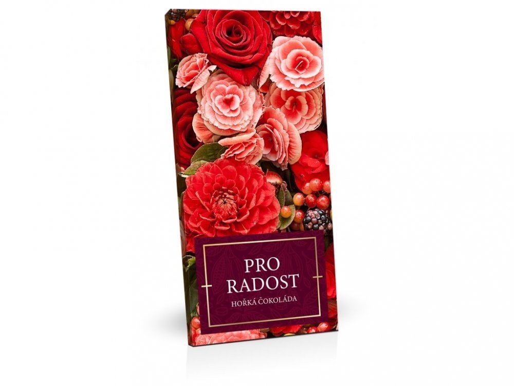 Pro radost (červené květy) - Hořká čokoláda 60% 100g