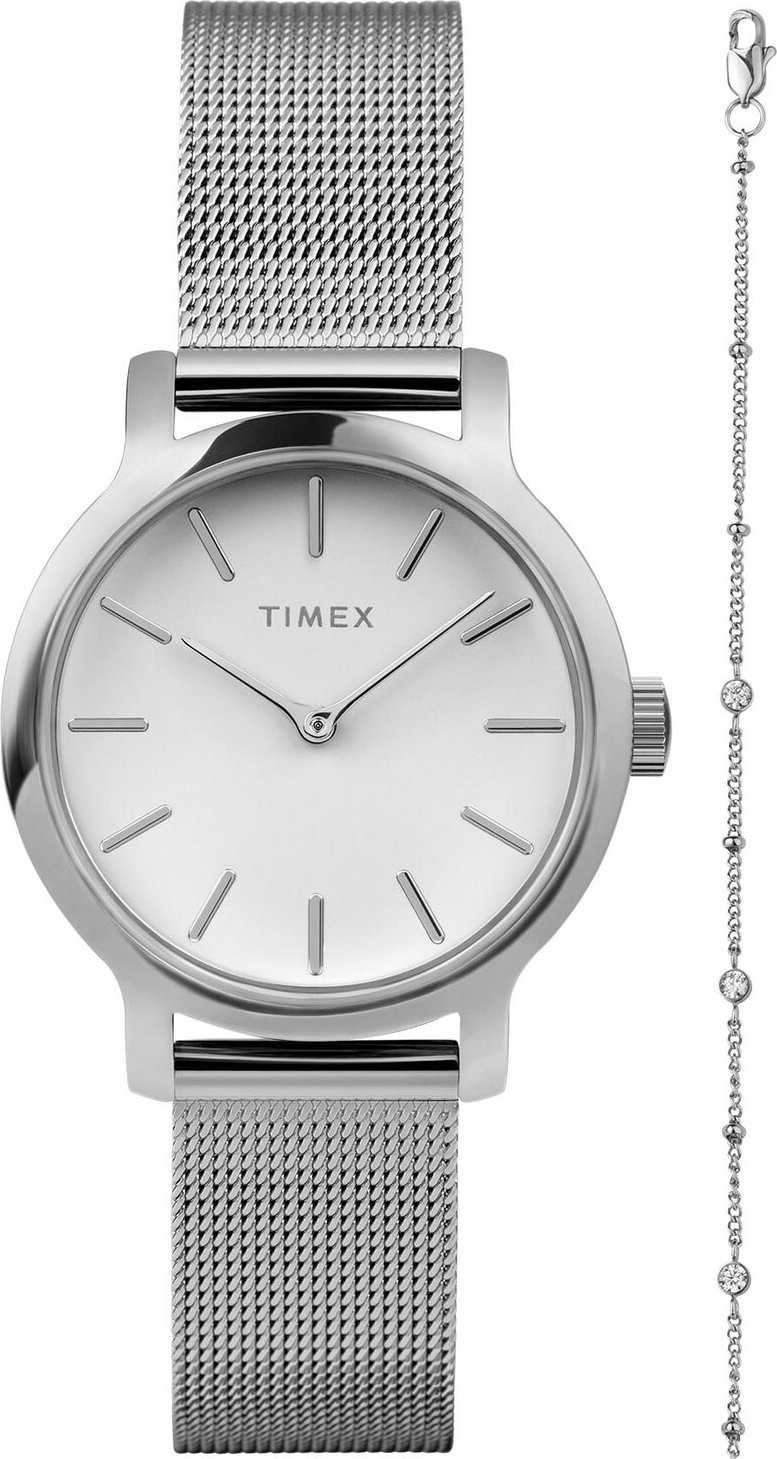 Sada hodinek a náramek Timex Trend Transcend TWG064000 Silver/Silver